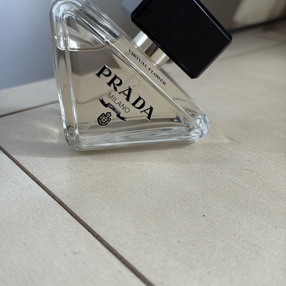 Prada Milano Triangular Perfume Bottle with Black Cap